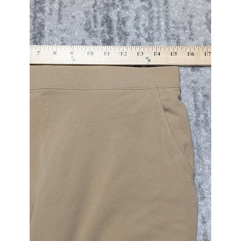 LL Bean Perfect Fit Pants Womens Medium Regular Khaki Tan Cotton Stretch 287678 - Picture 11 of 12